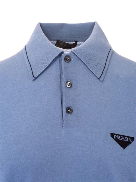 prada polo light blue|prada polo shirts.